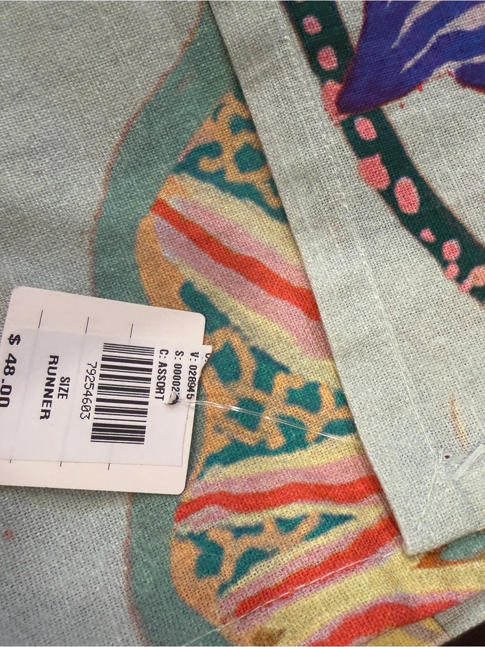 NWT Anthropologie Mint Floral-Print Runner